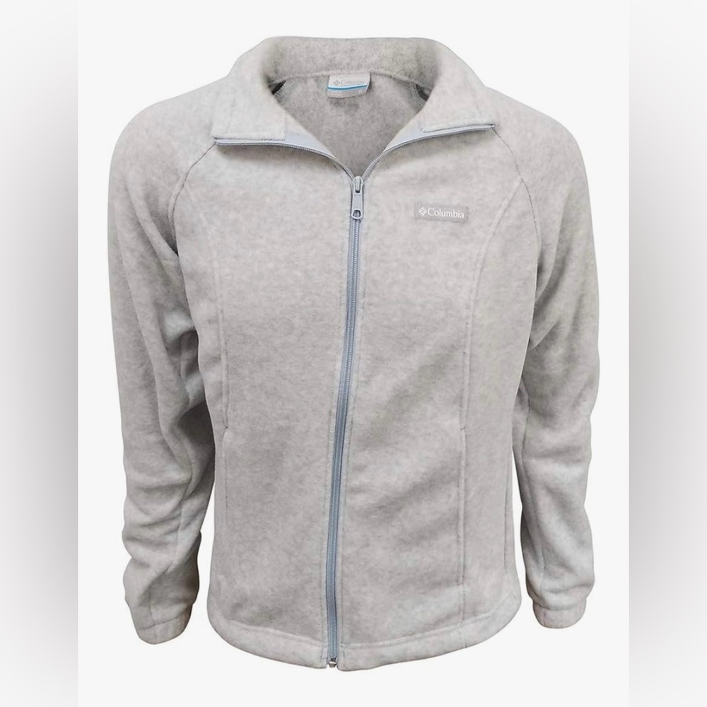 Columbia Sportswear Sawyer Rapids 2.0 Fleece Jacket Light Gray Patch Logo Small